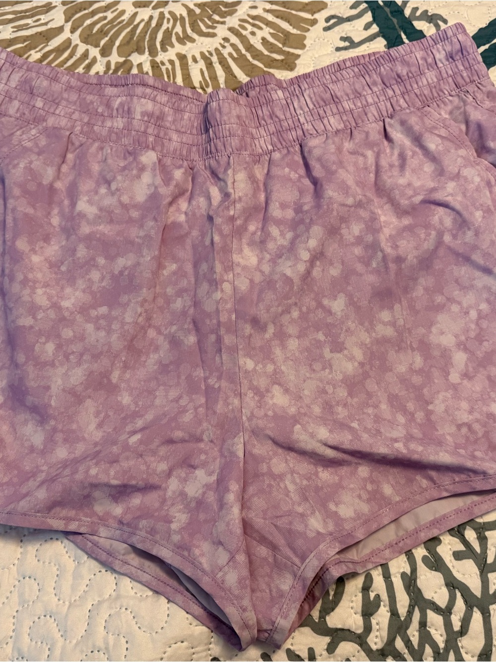Avia Lavender Tie-Dye Athletic Shorts